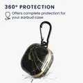 kwmobile Hülle kompatibel mit Samsung Galaxy Buds 2 Pro / Buds 2 / Buds Live - Schutzhülle Etui - Kopfhörer Case IMD Cover in Schwarz Gold Marmor