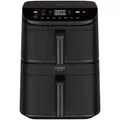 Cosori Heißluftfritteuse Turbo Tower, 10.8L (4,3 l + 6,5 l), Timerfunktion, Doppelkammer, 2 starke Motoren, einzigartiges Design, Teflon-Körbe - Grau