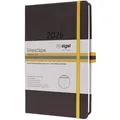 Wochenkalender Linescape ca. A5 EN Hardcover dunkelgrau 2026