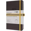 Sigel Taschenkalender Wochenkalender Linescape ca. A5 EN Hardcover dunkelgrau 2026