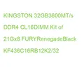 KINGSTON 32GB3600MT/s DDR4 CL16DIMM Kit of 21Gx8 FURYRenegadeBlack KF436C16RB12K