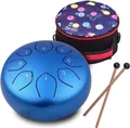Musfunny Zungentrommel 6 Zoll C Dur 8 Noten Blau Handpan Schlag