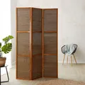 Raumteiler Trennwand Holz Paravent Sichtschutz Bambus Spanische Wand Homestyle4u