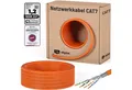HB-DIGITAL CAT 7 Kabel 25m Installationskabel S/FTP AWG23 LSZH orange Netzwerkkabel, Netzwerkstecker, (2500 cm), hochwertiges GHMT zertifiziertes reines Kupfer Verlegekabel