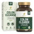 VITACTIV Colon Cleanse Ultra - 100 Kapseln, Vegan - Normale Verdauung - Natürliche Ballaststoffe - Flohsamenschalen Kapseln mit Aloe vera, Fenchelsamen, Löwenzahnkraut, Klettenwurzel, Calcium & D3