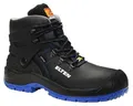 ELTEN Sicherheitsschuhe Renzo Biomex GTX Blue Mid ESD S3, Damen und Herren, Leder, Stahlkappe, robust 42, Schwarz-Blau