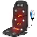 COMFIER Massagesitzauflage mit Wärme - 10 Vibrationsmotoren, Rückenmassagegerät für Stühle, Massagematte für Rücken, Geschenke für Männer/Frauen/Mama/Papa