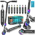 KESSER® Stunt Scooter X-Limit-Pro 360° Lenkung Funscooter Stuntscooter mit Ständer ABEC 9 Kugellagern, 110 mm PolyurethanRäder , Kickscooter Tr... - Schwarz
