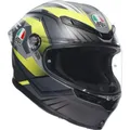 AGV K6 S Excite matt Camo gelb fluo Integralhelm mit Max Vision Pinlock S 55/56