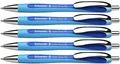 Schneider 132503 Slider Rave XB Kugelschreiber (Weiches Schreiben ohne Kratzen für lange Texte in Schule, Uni und Beruf) 5 Stück, Hellblau-Blau, Tinte: Blau