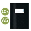 10x Herma Heftschoner Buchschoner A5 hoch Buchhülle Buchhülle schwarz 7429