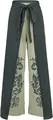 Black Premium by EMP Damen dunkelgrüne Stoffhose mit Wickelung und Schlitzen S-M