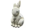 finehomegarden Osterhase Hase VALO Osterfigur aus Zement creme Vintage-Deko 12,5×12,5cm H20cm (1 St), Stilvolle Oster- und Frühlingsdekoration für Innenbereich