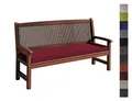sunnypillow Bankauflage Outdoor - Stuhlkissen mit abnehmbarem Bezug - Sitzkissen für Bank - Bankpolster Polsterauflage Auflage für Gartenbank - 100 x 40 x 5cm - Bankkissen für Gartenmöbel Rot