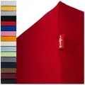 r-up Spannbettlaken Passt 90x200 bis 200x220cm erhältlich! 130 g/m2, Baumwolle, Gummizug: fest eingenähtes dauerelastisches Rundumgummi, (1 Stück), (180x200-200x220, 15-35cm Matratzenhöhe, rubinrot) rot 180 cm x 220 cm