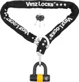 VINZ Kungur Kettenschloss ø10mm | ART 3 Zertifikat | Schloss für Roller Scooter Motorrad Moped E-Bike & hochwertiges Fahrrad | sicheres Rollerschloss Kette Loop U-Lock | 100-300 cm x (200cm)