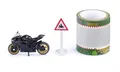 SIKU Ducati Panigale 1299 mit Tape und Verkehrsschild SIKU SUPER Modellfahrzeug