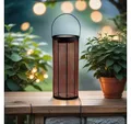 Marrakesch Orient & Mediterran Interior LED Solarleuchte Skandinavische Solarlaterne Solar Laterne Lampe Deko Garten Schwarz, LED fest integriert, Handarbeit