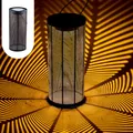 Skandinavische Solarlaterne Solar Laterne Lampe Deko Balkon Garten Bamba Schwarz