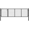 vidaXL Gartentor Stahl 350 x 75 cm Anthrazit 144322