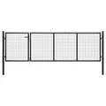 Gartentor Stahl 350x75 Cm Anthrazit Schlüssel Zauntor