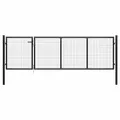 vidaXL Gartentor aus Stahl 350 x 75 cm Anthrazit NEU
