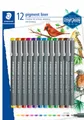 STAEDTLER Fineliner Pigment Liner, 12 Stück