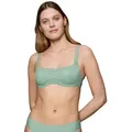 Triumph Balconette-BH Body Make-Up Illusion Lace feine feminine Stretch-Spitze, Microfaser, verstellbare Träger blau 75