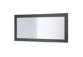 Vladon Wandspiegel Lima V1 (Wandspiegel, mit Rahmen im modernen Stil), Schwarz matt (89 x 45 cm)
