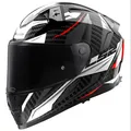 LS2 FF811 Vector II Carbon Savage white red Gr. XL Motorradhelm Carbonhelm