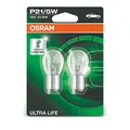 Osram Ultra Life Halogen Birnen - BAY15D - 12V/21-5W - Satz à 2 Stück
