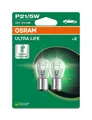 2x OSRAM Autolampe P21/5W 5W 12V Leuchte Birne Bremslicht BAY15d Ultra Life