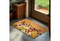 BRUBAKER Fußmatte Blumen und Pflanzen - 45 x 75 cm Schmutzfangmatte - Kokos Fußabtreter, Rechteckig, Höhe: 16 mm, Antirutsch Türmatte für Außen und Innen - Wetterfest und Rutschfest