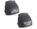 Herzbotschaft Beanie 2er Set Beanies Strickmütze mit Spruch ALKOHOHL - DUMMEN IDEEN (Mütze mit Aufdruck, Skimütze) Unisex SoftTouch angenehm weiche und warme Wintermütze Einheitsgröße
