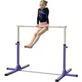 HOMCOM Gymnastik-Turnreck  Stahl Buchenholz Violett 194B x 121T x 92-150H cm