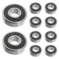 HUAREW 6000 2RS Kugellager, aus Lagerstahl 10mm x 26mm x 8mm, Doppelt Geschirmte Rillenkugellager für DIY, Drehbänke, Motoren, 3D-Drucker, Fräsmaschinen, verschiedene mechanische Geräte, etc(10Pcs)
