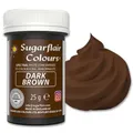 Sugarflair Lebensmittelfarbpaste Dark Brown, Konzentrierte Spectral Lebensmittelfarbe für Buttercreme, Zuckerpaste, Zuckerguss, Kuchenmischungen, Macarons und mehr! - 25g