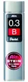 Pentel Ain STEIN C273 Feinmine, 15 Minen je Dose, 0.3 mm, Härtegrad B (1 Dose)