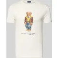 Polo Ralph Lauren T-Shirt mit Label-Print in Offwhite, Größe S