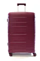 Zimmert Leather Trolley SCROLL-LIGHT bruchsicheres Polypropylen, 4 Rollen, 4 Rollen S 55 M 66 L 75 cm, 4 Rollen, Grau, Rot, Lila Blau, Schwarz