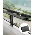 VEVOR Balkontisch, 1220x300mm, klappbarer Balkonhängetisch, Klapptisch für den Au_enbereich, 22 kg Tragkraft, passend für Geländer von 2,54 bis 15