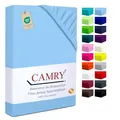 Camry Spannbettlaken 60x120cm - 70x140cm Babybett & Kinderbett Baumwolle Hellblau für Matratzen bis 15cm Matratzenhöhe Oeko-Tex 100