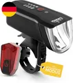 DANSI Fahrradleuchten-Set Stvzo I Led-Fahrradlicht I Rad-Licht Hell Vorne