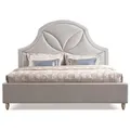 JVmoebel Bett Polsterbett Luxusbett Doppelbett Ehebett Betten 180x200cm Stoff Grau, Made in Europa grau