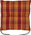 Auflage Hocker Florence/Bali 2136 50x50x6 cm orange-rot kariert KETTtex