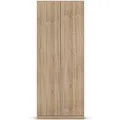 RAUCH ORANGE Drehtürenschrank Alabama (Basic-Zubehör, Eiche Sonoma, Griffe Alufarben, 91 x 229 cm)