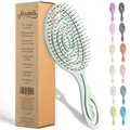 Ninabella Haarbürste ohne Ziepen - Bürste für Damen und Herren - Detangler Bürste auch für Locken & Lange Haare - Entwirrbürste Haarbürsten - Grün