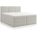 Boxspringbett - creme - H2/H3 - inklusive Topper - 180x200 cm