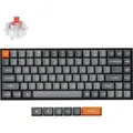 Keychron K2 Max QMK Wireless Mechanical Mechanische Tastatur, Weiße LED, QWERTY US Layout - Keychron Super Red - K2M-A1 - Schwarz
