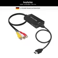 RCA auf HDMI Konverter 1080P für PS2, Xbox, VHS, DVD - Schwarz